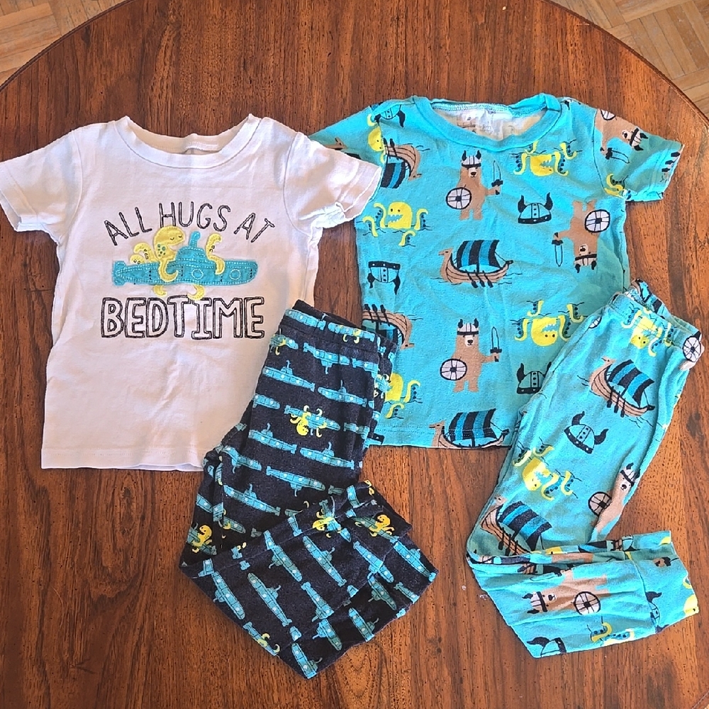 Simple Kids Pajama Set - Bear Pirate Octopus  (🛍 Bundle ANY 6/$36)